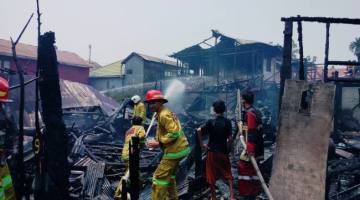 Kebakaran terjadi di Jalan Cempaka XI RT 05, Banjarmasin Tengah, Sabtu (19/9/2026). (SuarIndonesia/DO)