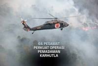 Salah satu helikopter BNPB yang ikut melakukan pemadaman kebakaran hutan dan lahan di Indonesia. (Foto: HO-Sekretariat Kabinet