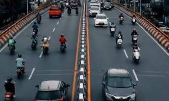 Flyover di Kota Banjarmasin, terletak di kawasan A. Yani Km 4,5