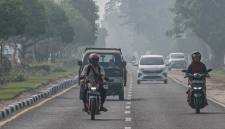Kabut asap kembali kepung kota Palangka Raya. (Foto: Antara/Auliya Rahman)