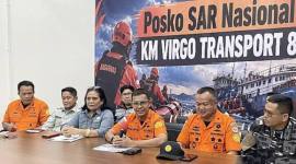 Press conference hari kelima pencarian korban Kapal Virgo Transport 8. (detikKalimantan/Khairun Nisa)