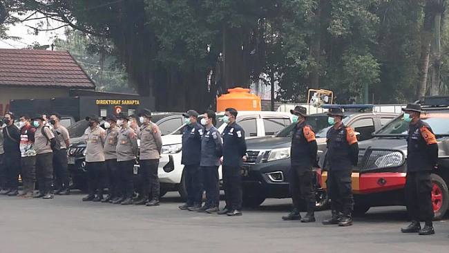 Satgas Pemburu Api Polda Kalteng. (Foto: HO-Humas Polda Kalteng)