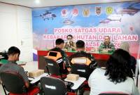 Satgas Udara Kalsel siagakan tiga helikopter tangani Karhutla. (Foto: HO-MC Kalsel)