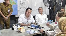 Wamen LH RI Diaz Hendropriyono saat tinjau posko BPBD Kaltim. (Foto: Istimewa)