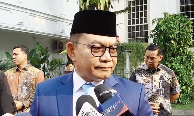 Menko Polkam Dudung Abudrachman ditemui usai pertemuan bilateral antara Presiden RI Prabowo Subianto dan Presiden Mesir Abdel Fattah el-Sisi di Kompleks Istana Kepresidenan, Jakarta, Minggu (11/10/2026). (Foto: HO-Dokumentasi Pribadi)