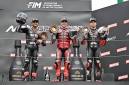
Top-3 GP Jepang 2026. Dari Kiri: Jorge Martin, Marc Marquez dan Marco Bezzecchi. (Foto: Twitter Michelin Motorsport @Michelin_Sport)