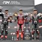 
Top-3 GP Jepang 2026. Dari Kiri: Jorge Martin, Marc Marquez dan Marco Bezzecchi. (Foto: Twitter Michelin Motorsport @Michelin_Sport)