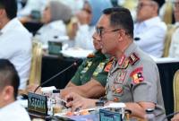 Kepala Kepolisian Negara Republik Indonesia (Kapolri) Jenderal Pol Suyudi Ario Seto menyampaikan laporan kepada Presiden Prabowo Subianto pada Sidang Kabinet Paripurna (SKP) Dua Tahun Pertama Pemerintahan Kerja Nyata untuk Negeri di Kompleks Istana Kepresidenan, Jakarta, Rabu (21/10/2026). (Foto: HO-BPMI Sekretariat Presiden)