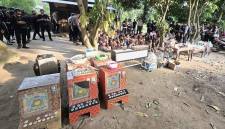 Direktorat Tindak Pidana Narkoba (Dittipidnarkoba) Bareskrim Polri bersama jajaran Polda Sumatera Utara (Sumut) dan instansi terkait mengamankan sejumlah orang dan barang bukti dalam penggerebekan sarang narkoba di Kabupaten Deli Serdang, Sumatera Utara, Minggu (11/10/2026). (HO-Dittipidnarkoba Bareskrim Polri)