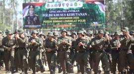 Suasana upacara pelantikan Polisi Khusus Kehutanan Tahun Anggaran 2026 di Semarang, Jumat (16/10/2026). (Foto: HO-Divisi Humas Polri)