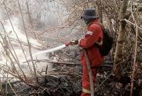 Petugas melakukan upaya penanganan karhutla di salah satu lokasi kejadian di Kalimantan Tengah, Selasa (20/10/2026). (Foto: HO-Manggala Agni)