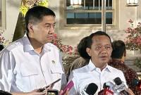 Menteri Koordinator Bidang Hilirisasi dan Transisi Energi Bahlil Lahadalia di Kompleks Istana Kepresidenan, Jakarta, Rabu (21/10/2026) malam. (Foto: Antara/Maria C Galuh)