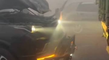 KECELAKAAN BERUNTUN di Kawasan Lingkar Utara Dipicu Kabut Asap