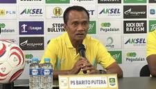 Sesi Pre-Match Press Conference PS Barito Putera yang akan menghadapi Persiba Balikpapan pada pekan kelima Grup Timur Liga 2 Pegadaian Championship 2026–2027. (Foto: RRI/Roby)
