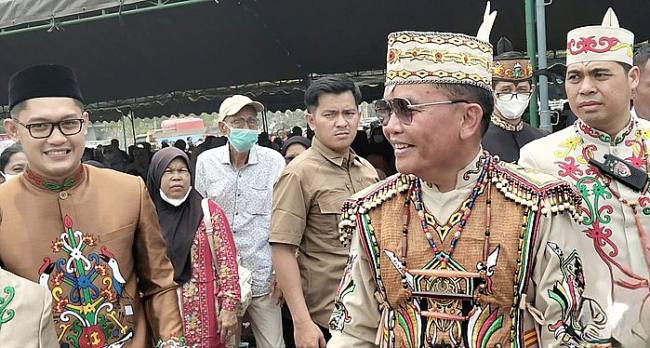 Gubernur Kalteng Agustiar Sabran di Pangkalan Bun. (Foto: detikKalimantan/Sigit Pamungkas)