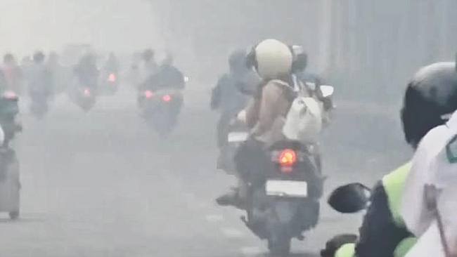 Kabut asap di Palangka Raya. (Istimewa)