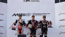 Podium juara Pertamina Grand Prix of Indonesia 2026. (Foto: Istimewa)