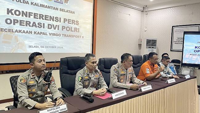 Press release tim DVI Polda Kalsel. (Foto:detikKalimantan/Khairun Nisa)